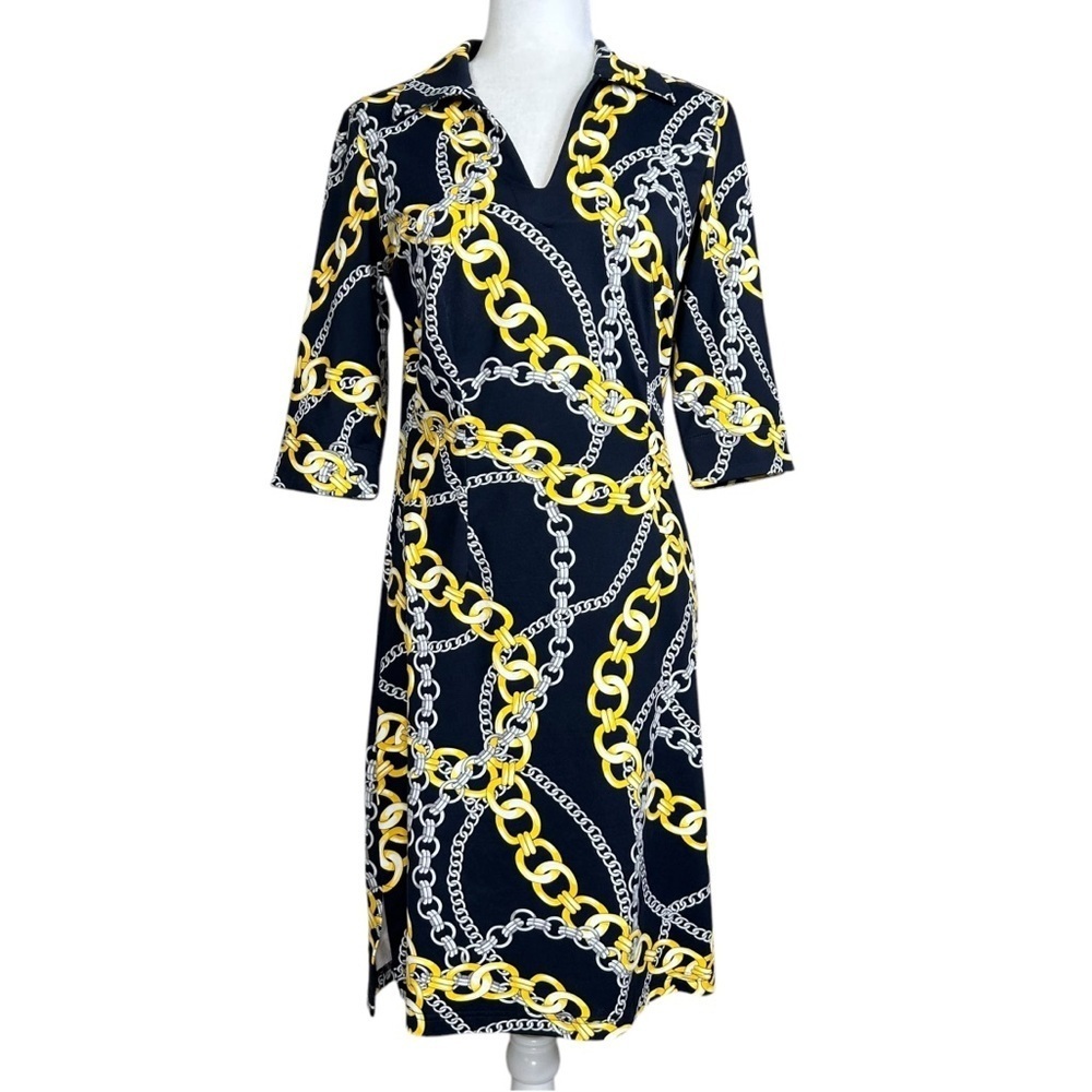 J. McLaughlin Catalina Dress S Wrinkle Resistant Coastal Closet Staple